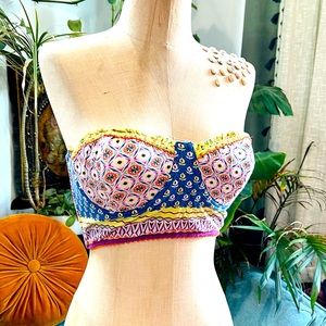 Anthropologie strapless Crop Top/Bra